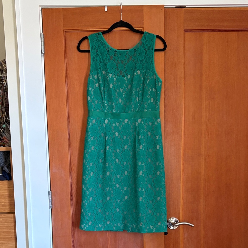 Elegant Green Lace Cocktail Dress 👗 EUC!